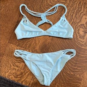 Frankies Bikinis Light Blue Bikini Set